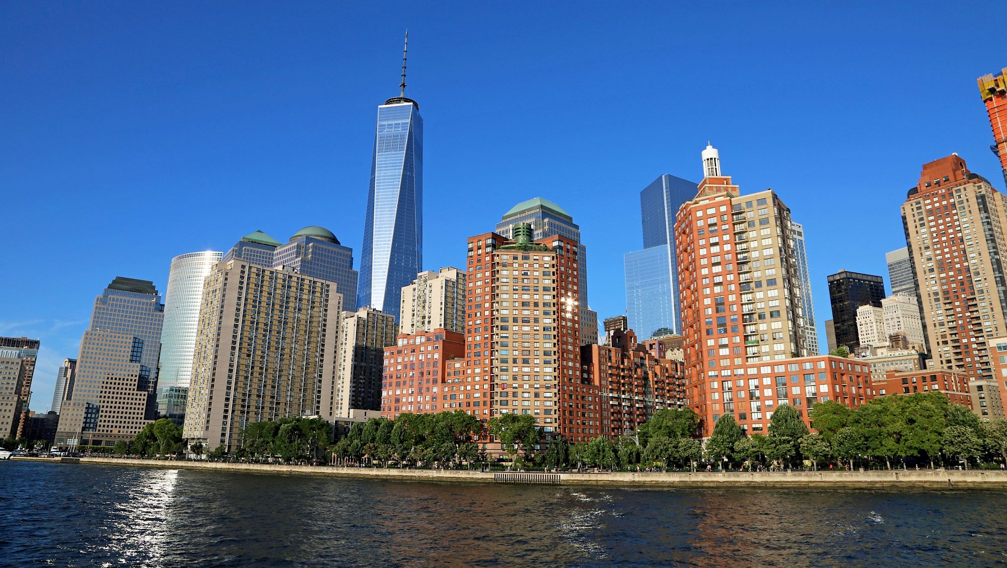 View of Downtown Battery Park Esplanade